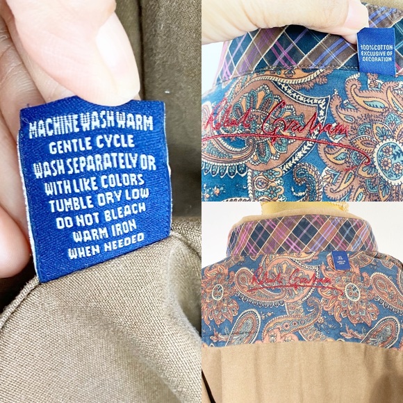 Robert Graham Shirt Tan Long Sleeve XL - Picture 8 of 8